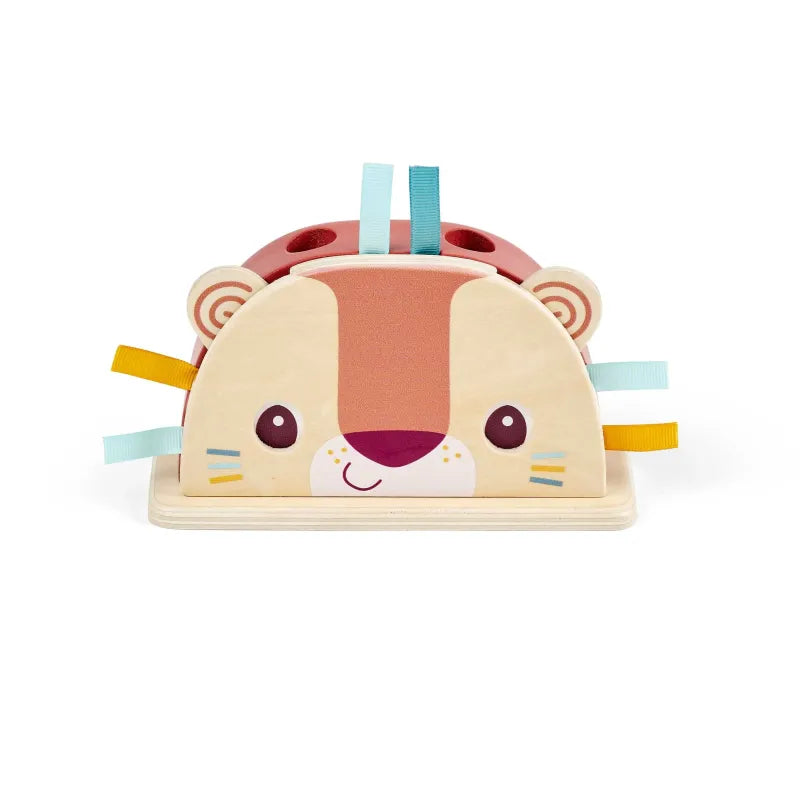 Jouet en bois pop-up Jack le lion