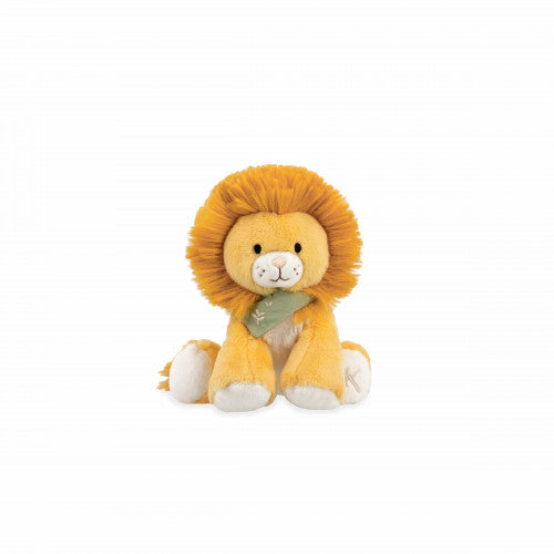KALOO Nougat yellow plush lion with green embroidered bandana
