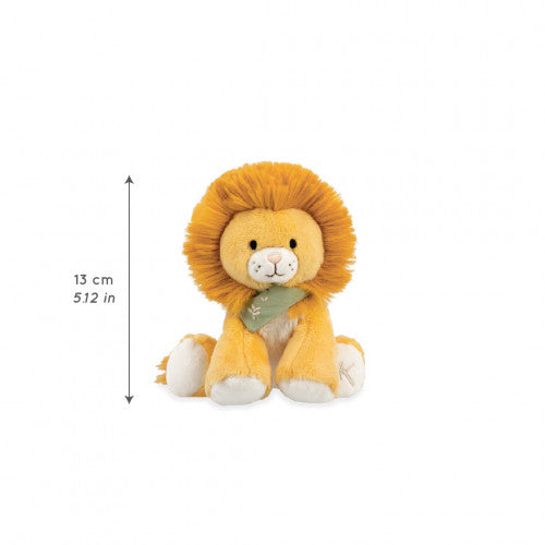 13 cm KALOO Nougat yellow plush lion size measurement graphic