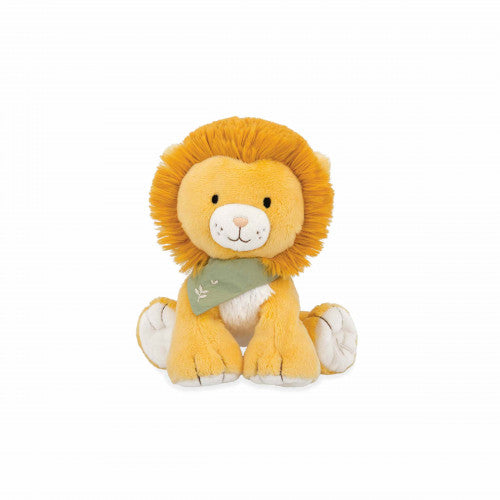 KALOO Nougat yellow plush lion with green embroidered bandana