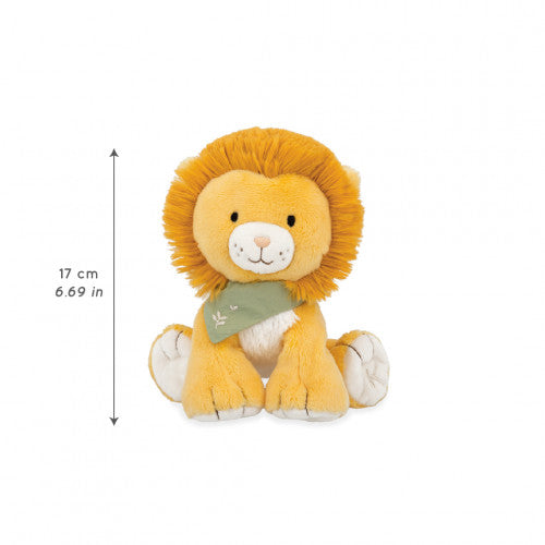 17 cm KALOO Nougat yellow plush lion with size measurement