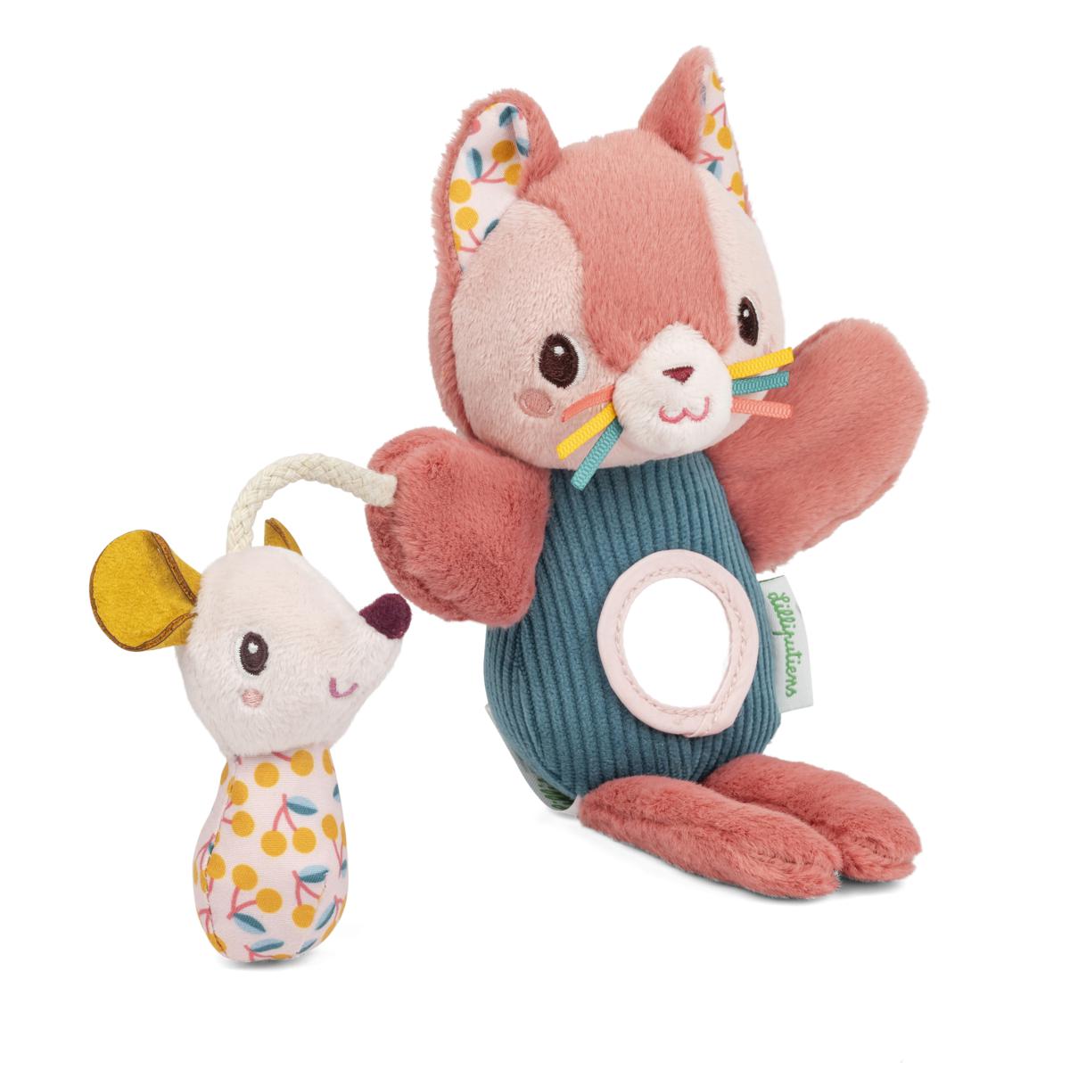 Peluche marionnette à doigts Jeanne le chat