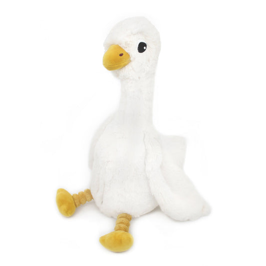 Peluche oie Jébongou maman et son bébé blanc