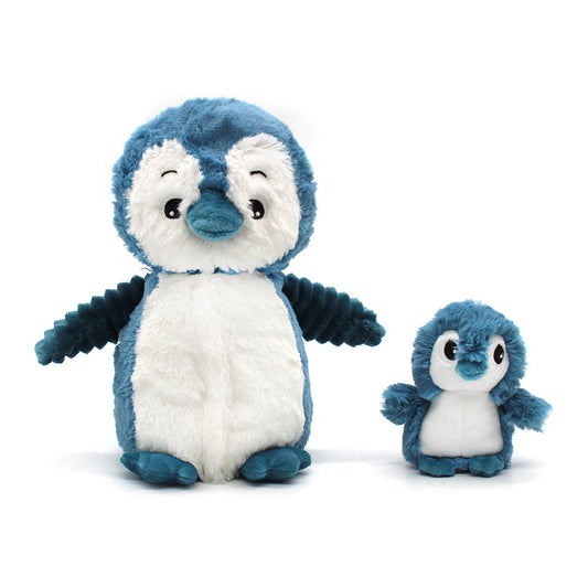 Peluche pingouin Iglou maman et son bébé bleu