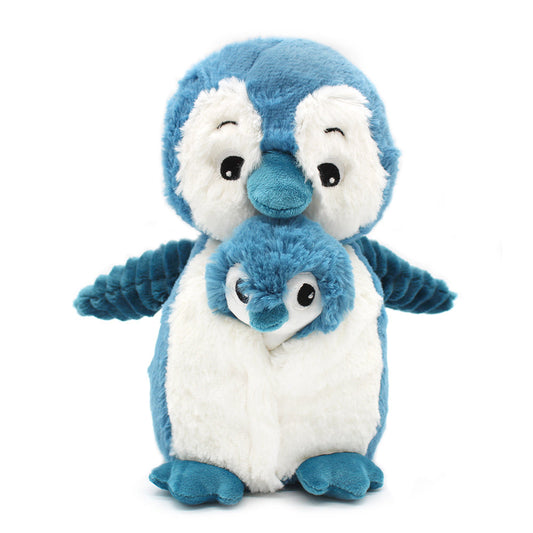 Peluche pingouin Iglou maman et son bébé bleu