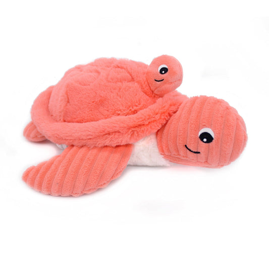 Peluche tortue Sauvenou maman et bébé corail