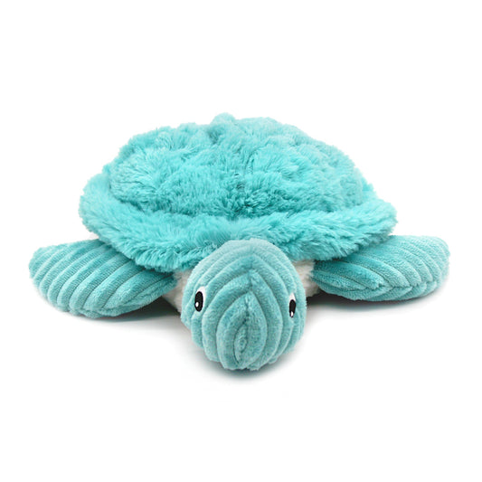 Peluche tortue Sauvenou maman et son bébé bleu aqua