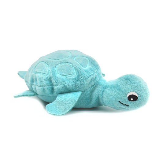 Peluche tortue Sauvenou maman et son bébé bleu aqua