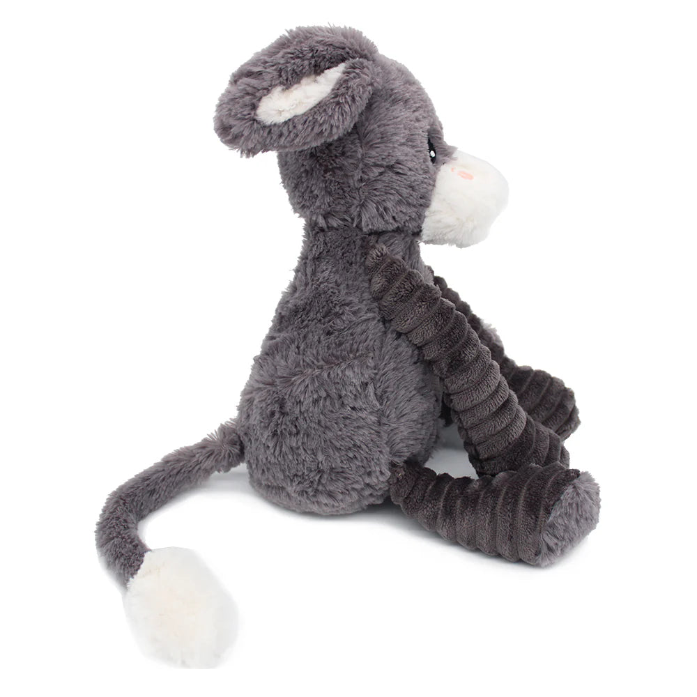 Peluche âne Poitou maman et son bébé gris - Les Ptipotos
