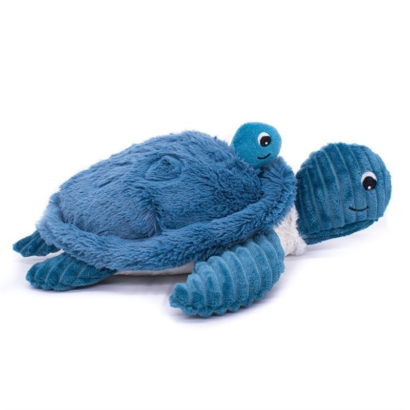 Peluche tortue Sauvenou maman et son bébé bleu - Les Ptipotos
