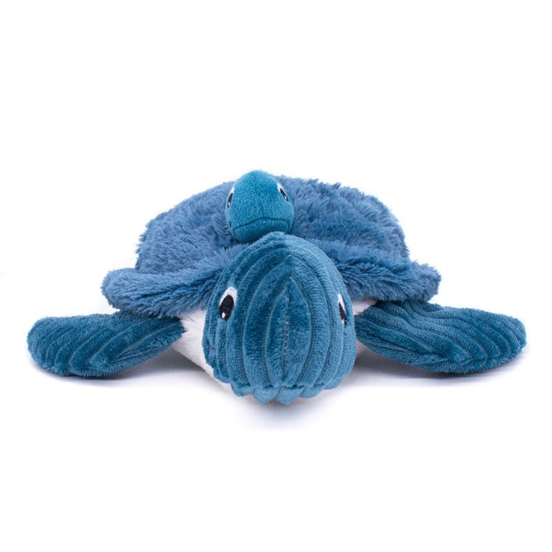 Peluche tortue Sauvenou maman et son bébé bleu - Les Ptipotos