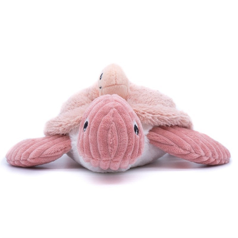 Peluche tortue Sauvenou maman et son bébé rose - Les Ptipotos