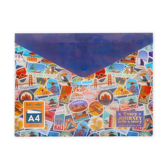 Petit Porte-documents pliable Fold & Order - Travel Stickers