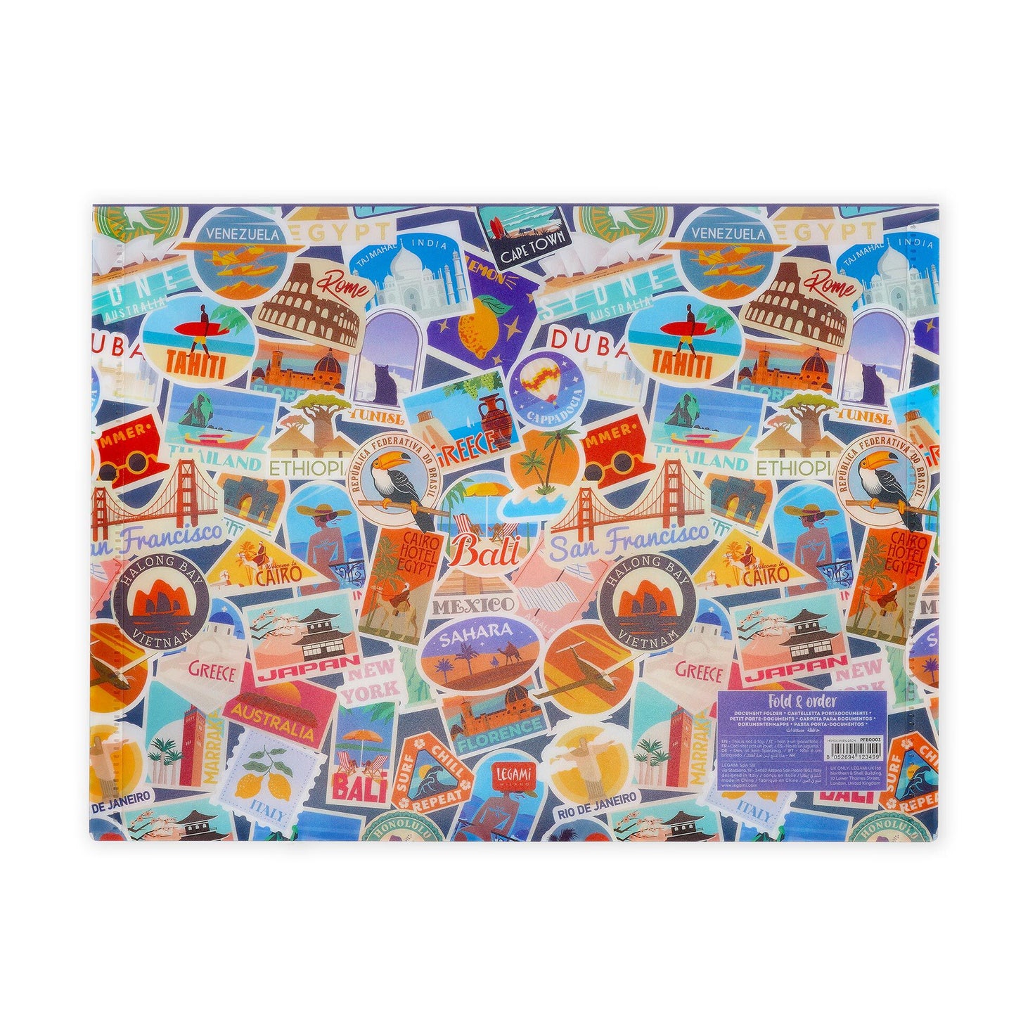 Petit Porte-documents pliable Fold & Order - Travel Stickers