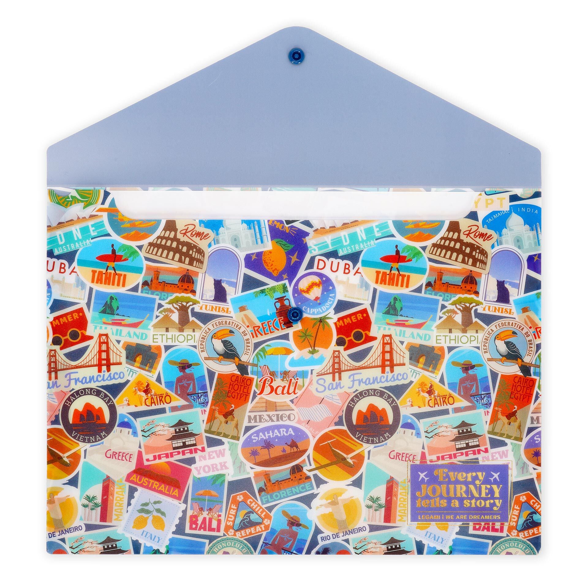 Petit Porte-documents pliable Fold & Order - Travel Stickers