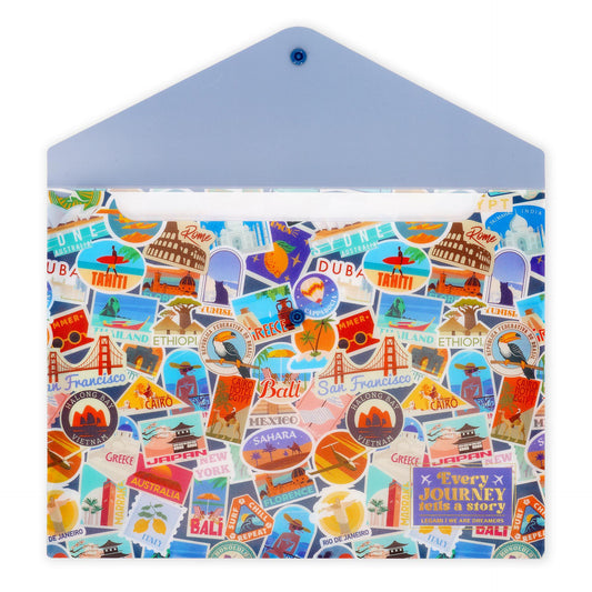 Petit Porte-documents pliable Fold & Order - Travel Stickers