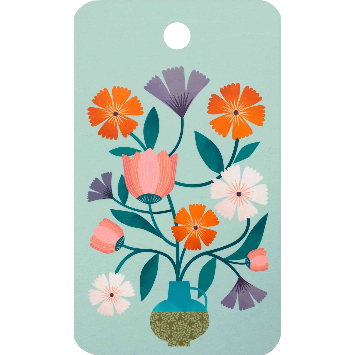 Planche de présentation en bouleau motif Bouquet - 34 X 20 cm -