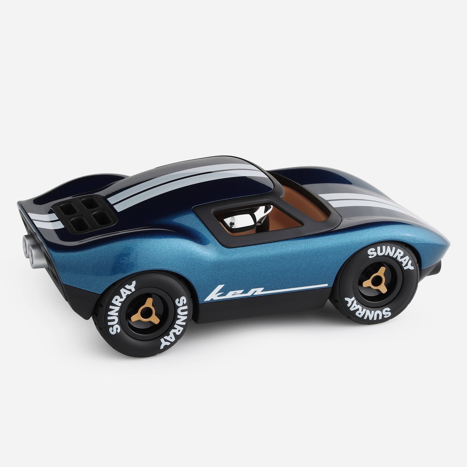 Playforever - Voiture Mini Ken Cash - Bleu/Blanc - L.17,40cm
