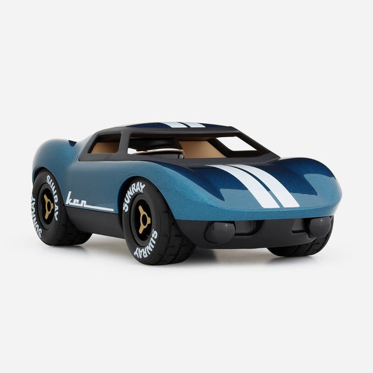 Playforever - Voiture Mini Ken Cash - Bleu/Blanc - L.17,40cm