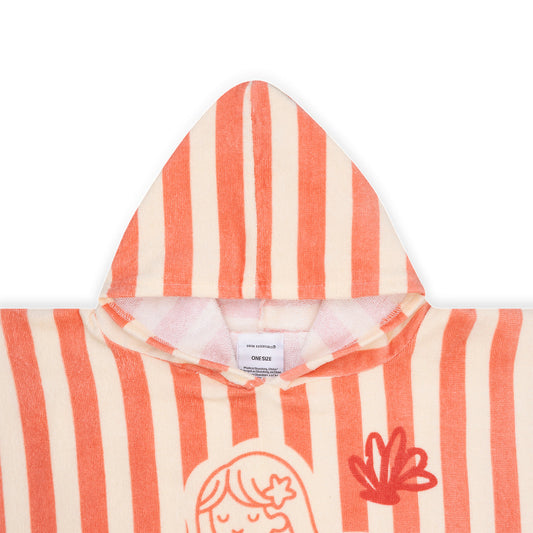 Poncho de plage rose Mermazing pour enfants - 65 x 65 cm