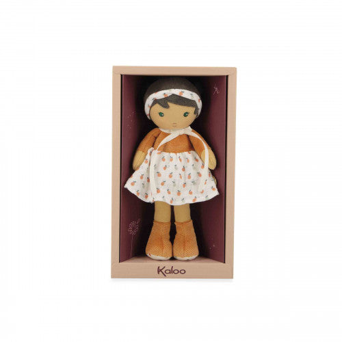 Kaloo Éloise 25 cm gift box set with orange corduroy doll and fruit print accessories