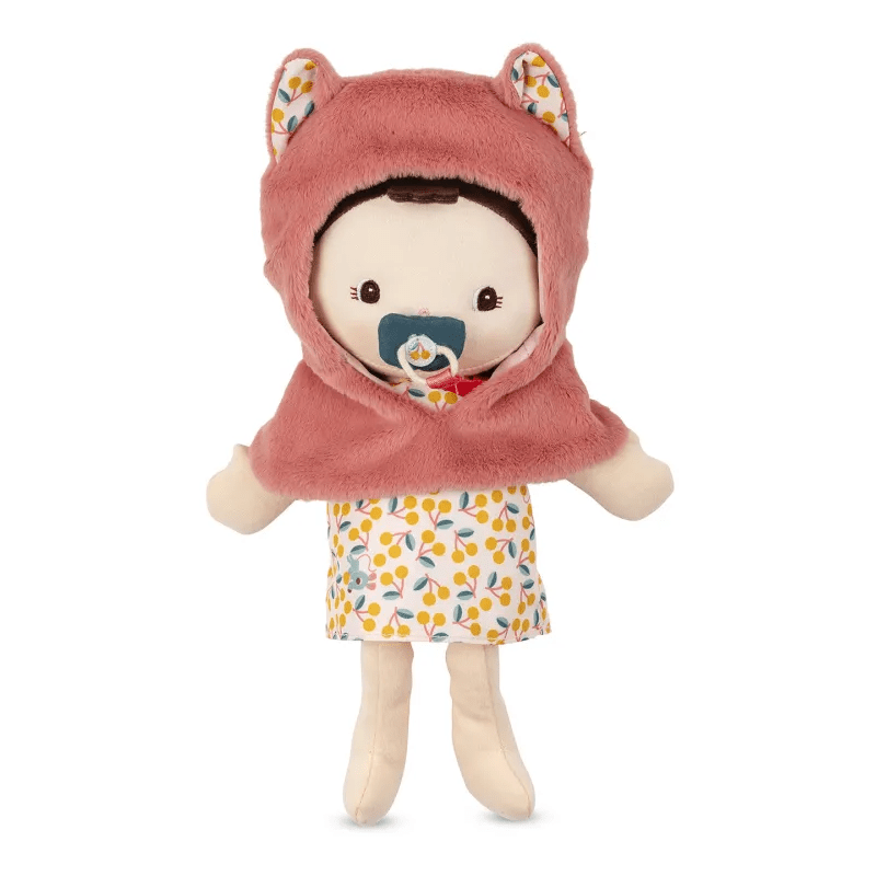 Poupée en tissu et porte bébé Jeanne
