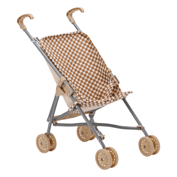 Poussette canne en gaze de coton damier
