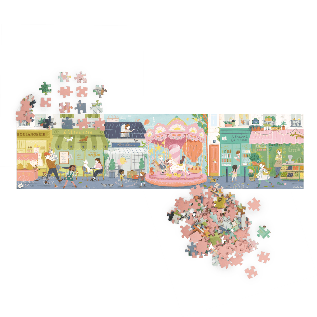 Puzzle 10 rue des lilas (350 pièces) Les Parisiennes