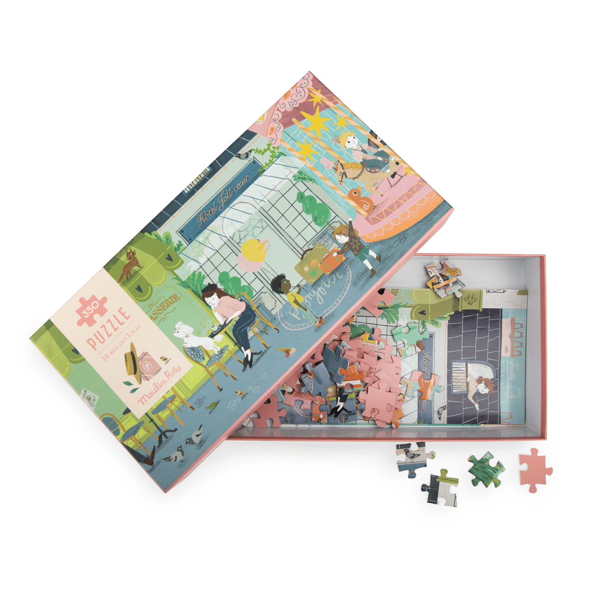 Puzzle 10 rue des lilas (350 pièces) Les Parisiennes
