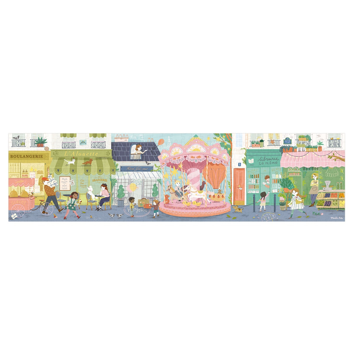Puzzle 10 rue des lilas (350 pièces) Les Parisiennes