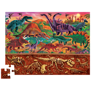 Puzzle Dessus & Dessous - 48 pièces - Le monde des dinosaures - 4a+