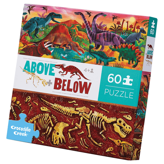 Puzzle Dessus & Dessous - 48 pièces - Le monde des dinosaures - 4a+