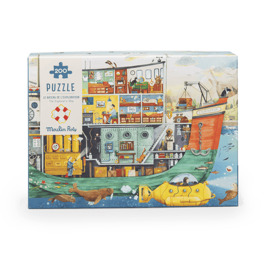 Moulin Roty Le Bateau de l'Explorateur 200-piece puzzle box
