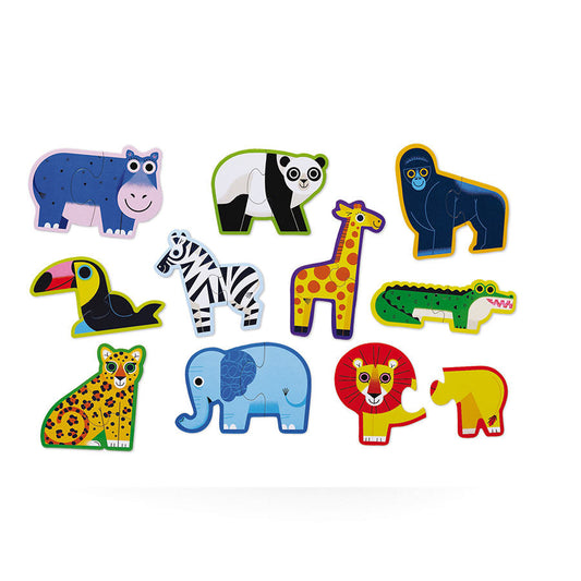 Puzzle Lets Begin - 10 puzzles de 2 pièces - Jungle - 2a+