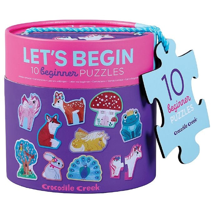Puzzle Lets Begin - 10 puzzles de 2 pièces - Licornes - 2a+
