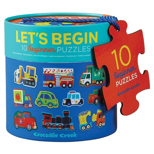 Puzzle Lets Begin - 10 puzzles de 2 pièces - Véhicules - 2a+