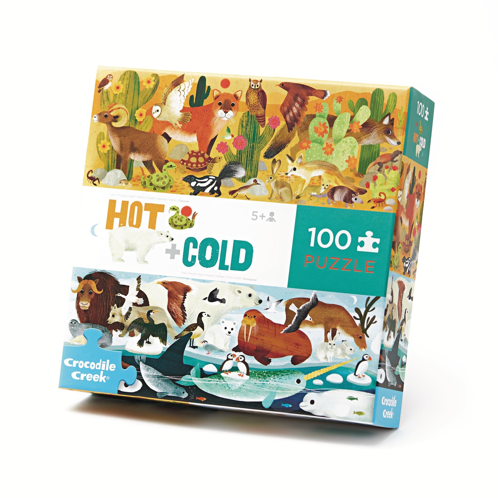Puzzle Opposés - 100 pcs - Animaux du chaud et du froid - 4a+