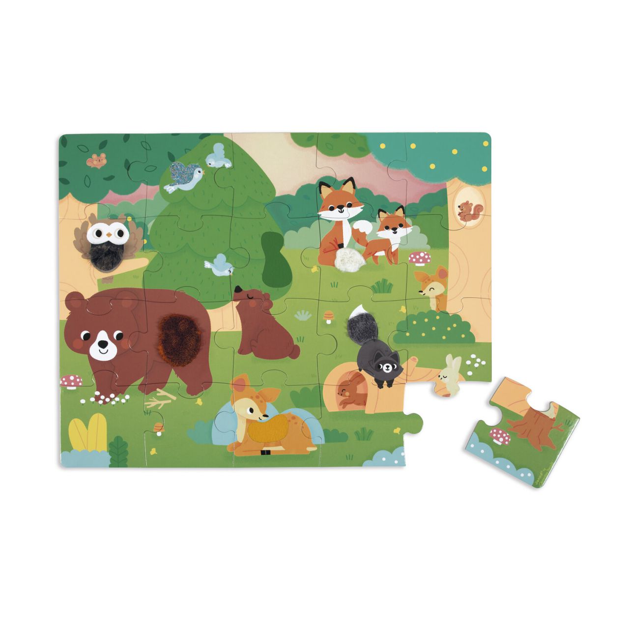 Puzzle Tactile 'La Forêt' 20 pièces