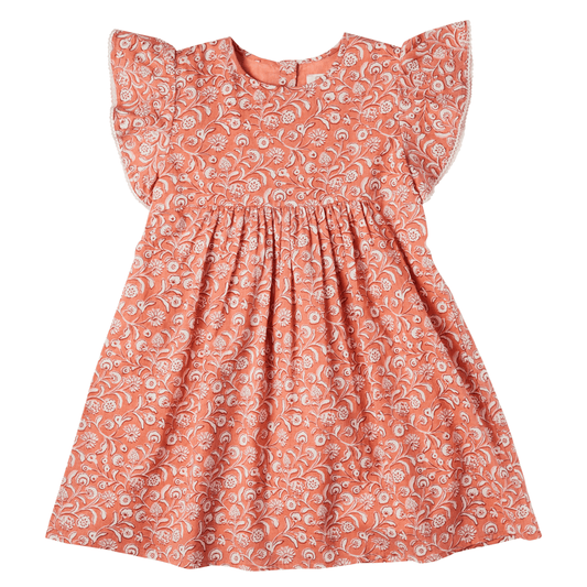 Robe pour fille à imprimé fleuri Amicia Coral
