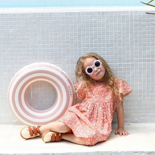 Robe pour fille à imprimé fleuri Amicia Coral