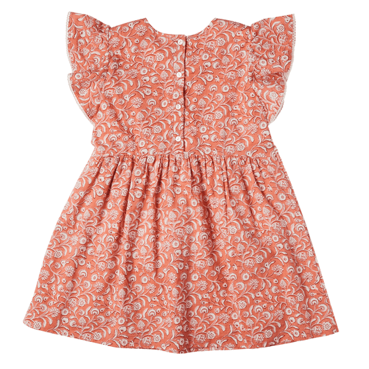 Robe pour fille à imprimé fleuri Amicia Coral