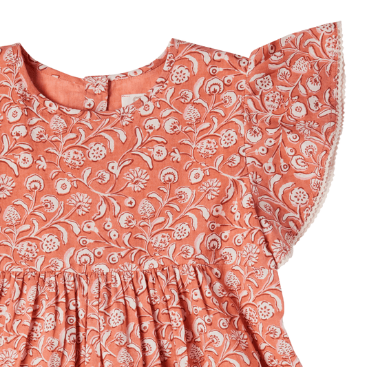 Robe pour fille à imprimé fleuri Amicia Coral