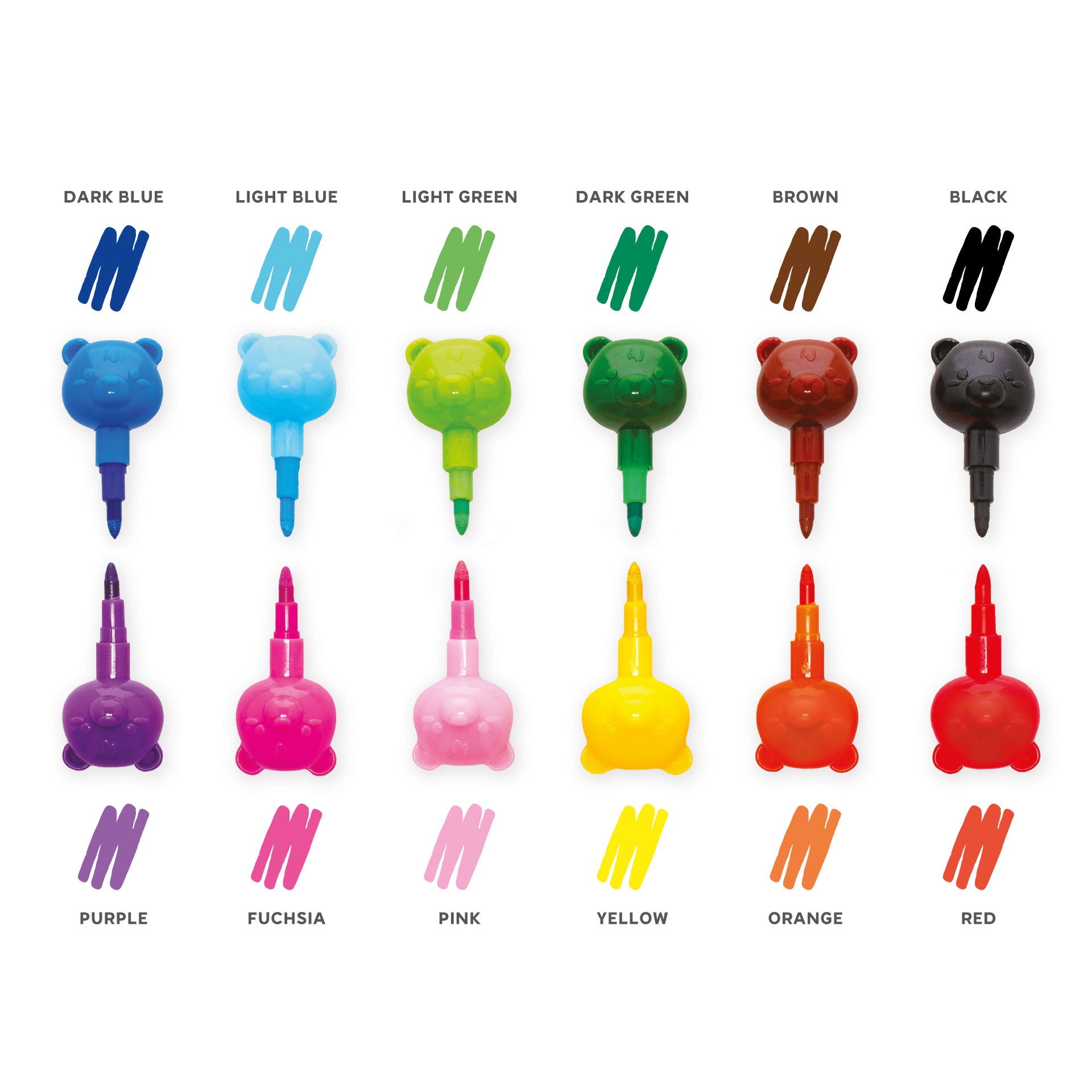 12 Crayons de Couleur Empilables - Dream in Colour