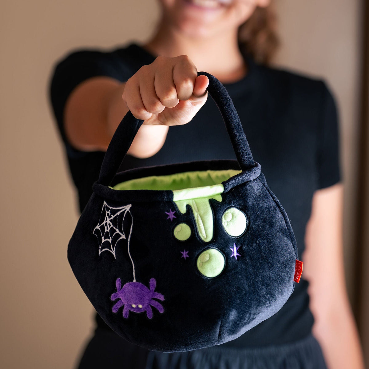 Sac d'Halloween en tissu Cauldron Trick or Treat