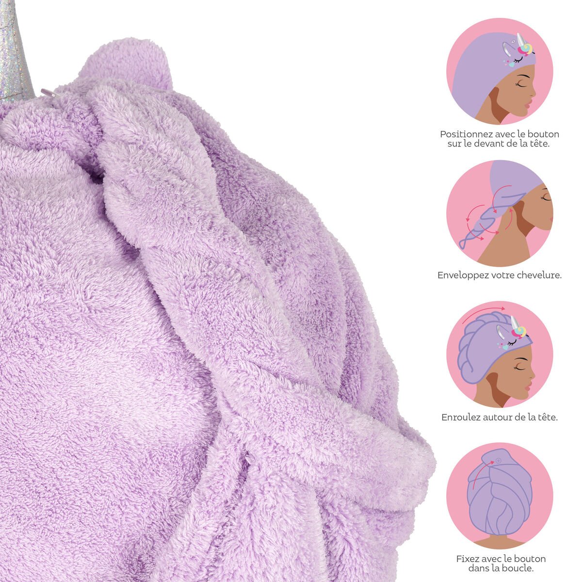 Serviette Turban à Cheveux Licorne - Love My Hair