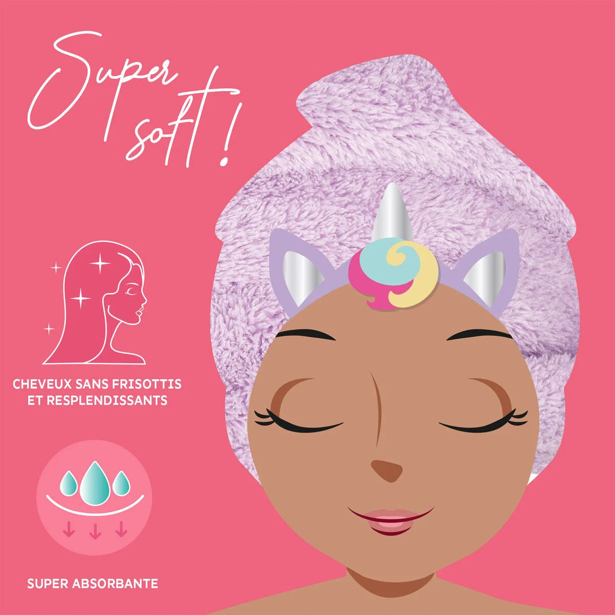 Serviette Turban à Cheveux Licorne - Love My Hair