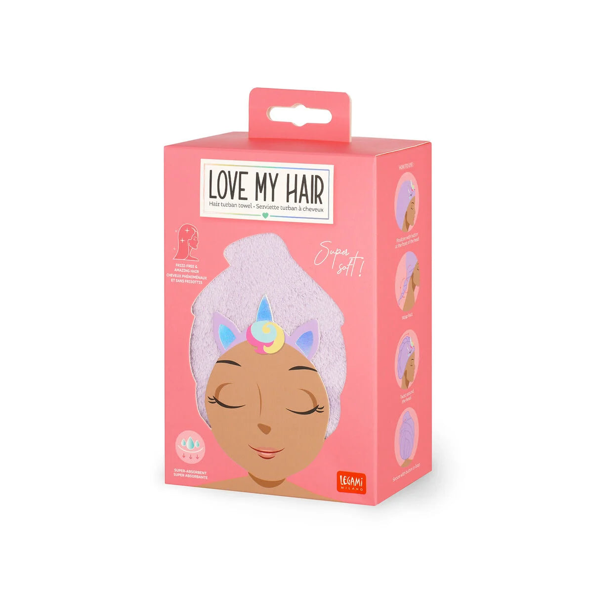 Serviette Turban à Cheveux Licorne - Love My Hair