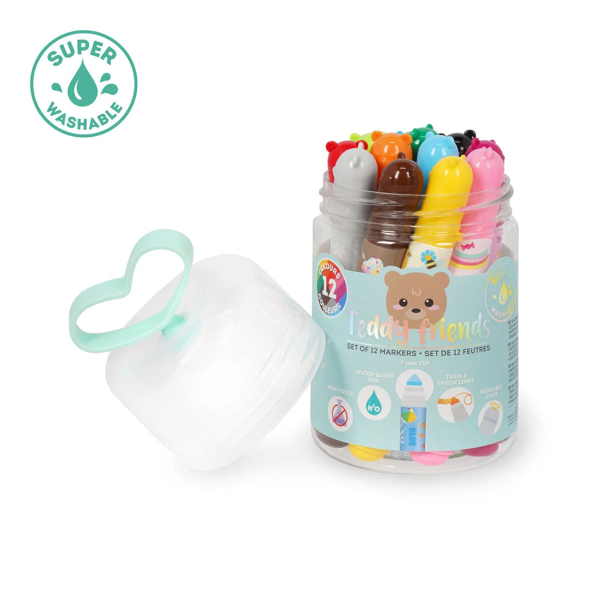 Set de 12 Feutres - Teddy Friends