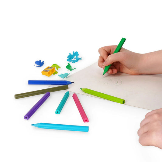 Set de 24 Crayons de Couleur avec Taille-crayon - Teddy Friends