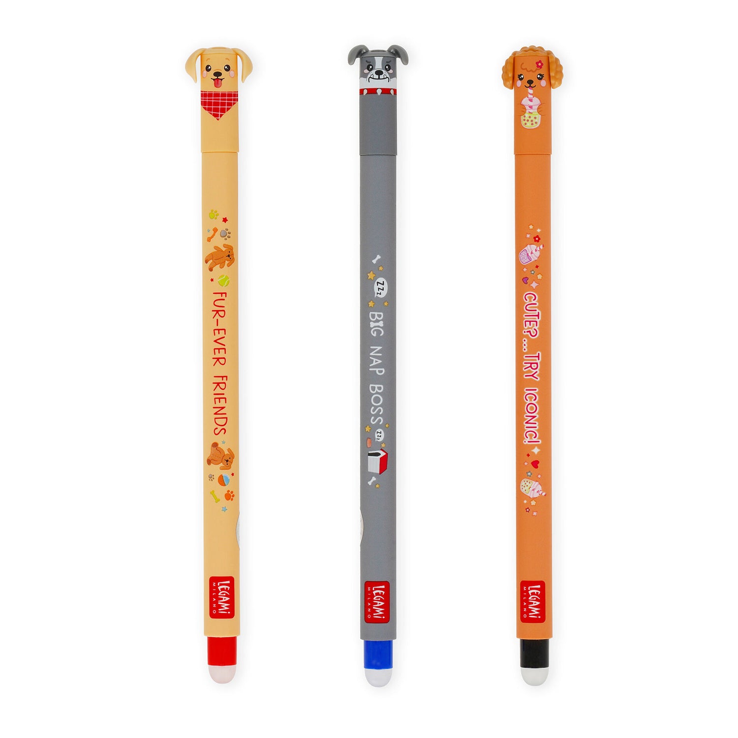 Set de 3 Stylos Effaçables Fur-ever Friends